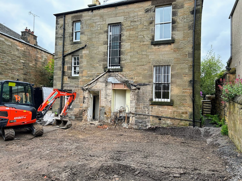 Residential extension demolition contractor in Edinburgh Scotland, contact Brown Demolitions for a house extension demolition quote in Scotland