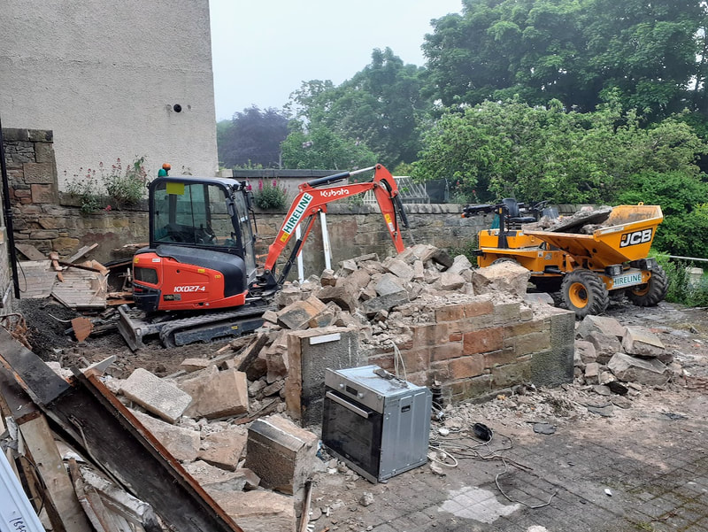 House extension demolition companty in Edinburgh Scotland, contact Brown Demolitions for a house extension demolition quote in Scotland